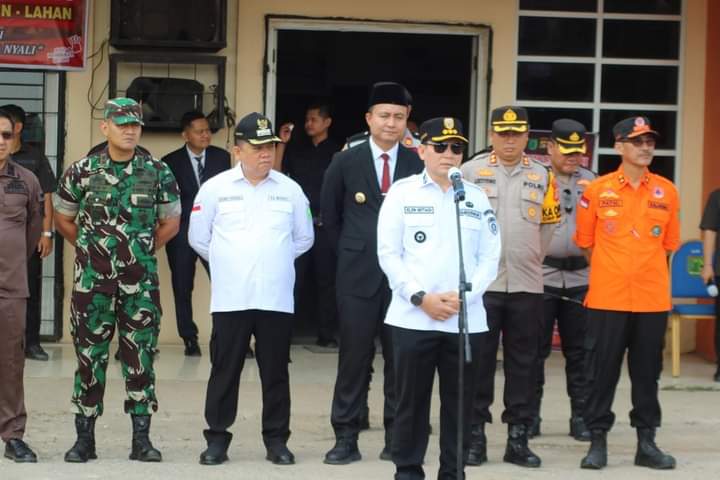 Pj Gubernur Sumsel Bersama Sandi Fahlepi Pertegas Setelah Karhutlah Persiapan Personil Siaga Bencana