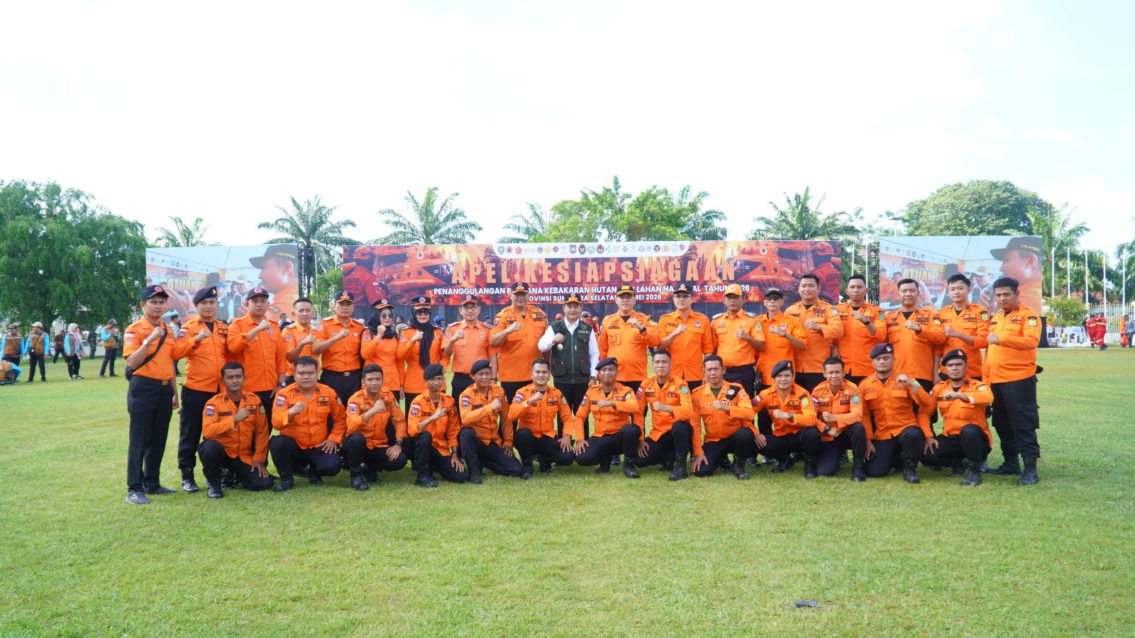 Wakil Bupati Abdur Rohman Husen Hadiri Apel Siaga Karhutla Sumsel 2026